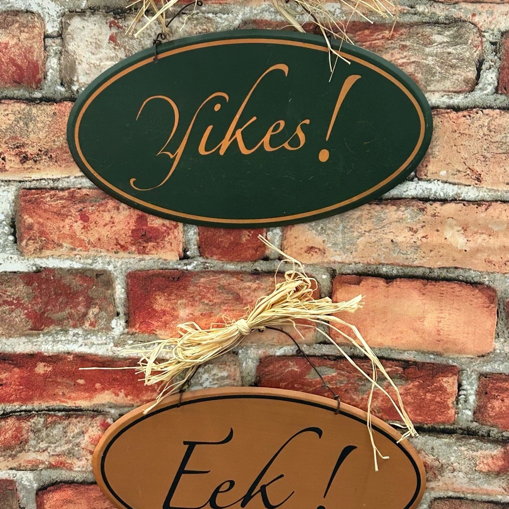 Fall Halloween - Yikes and Eek Decorative Signs